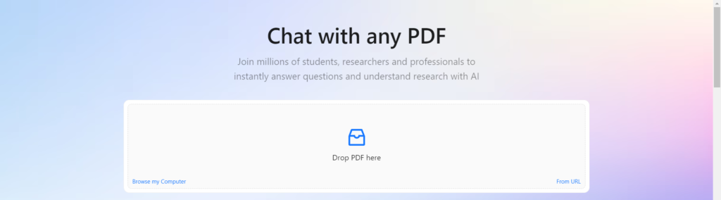 ChatPDF - Convertissez vos fichiers PDF avec l'aide de l'IA